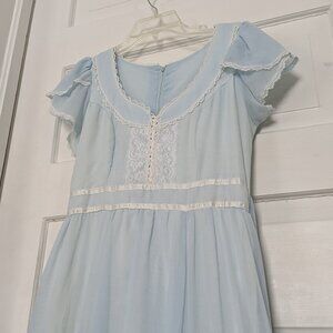 Powder Blue 70s Jessica's Gunne Sax Dress Vintage
